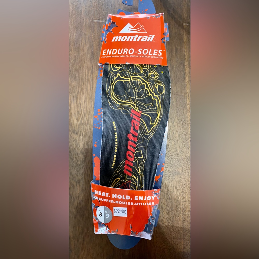 Montrail Enduro-Soles - custom to your foot - Men's 8/Women's 9 - Brand New